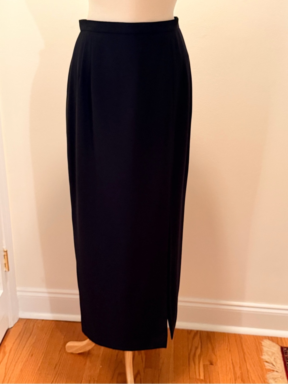 A.J. Bari Black Maxi Skirt with Side Slit
